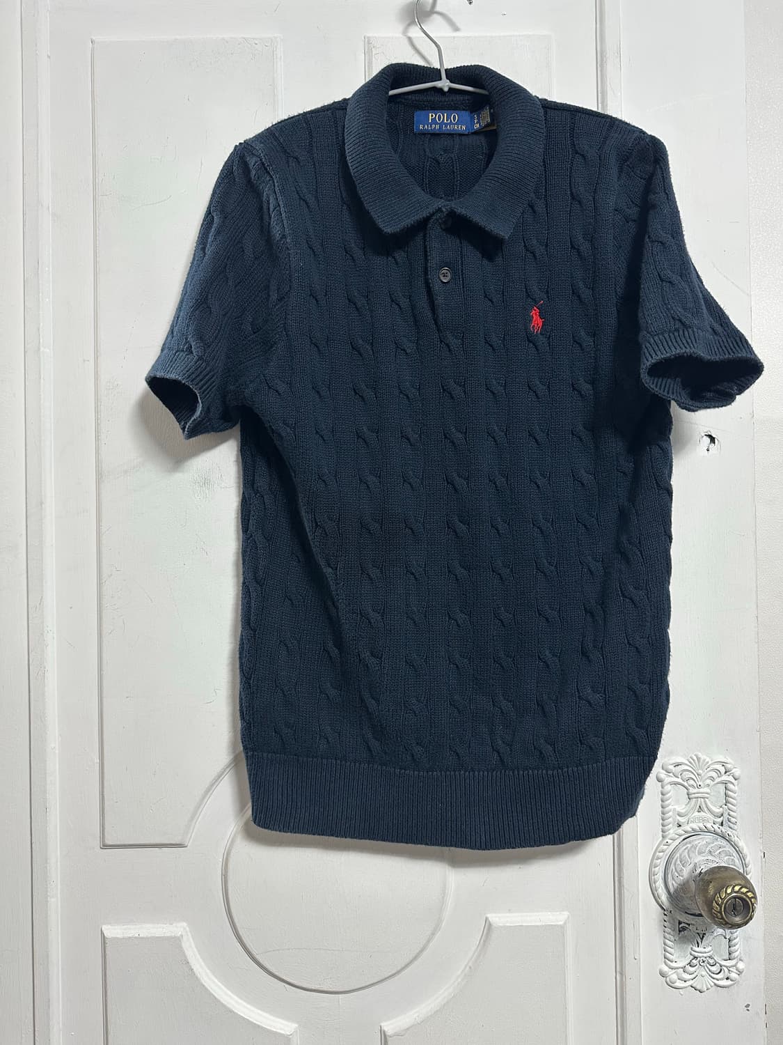 폴로 랄프로렌 케이블 카라 반팔 니트 상품이미지1