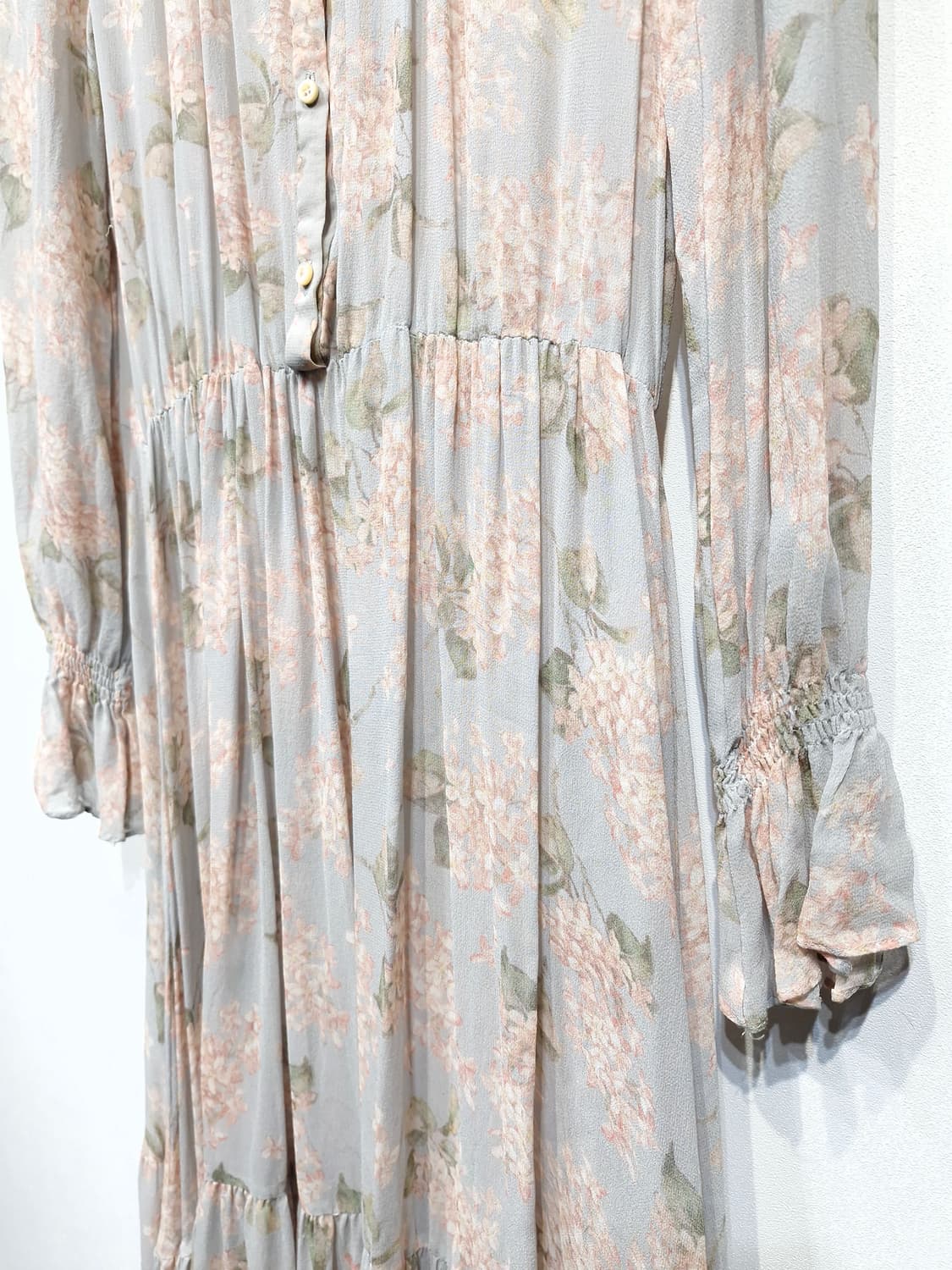 아떼바네사브루노 블루 플라워 실크 긴팔원피스_호칭36 상품이미지7