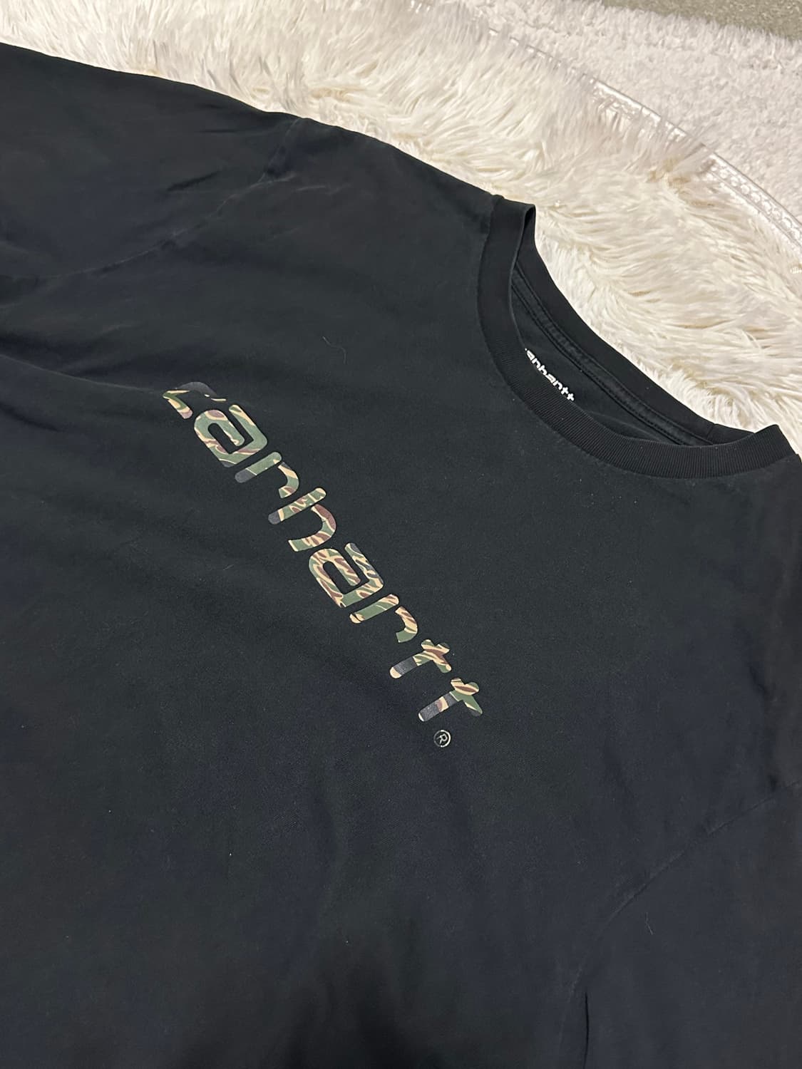 칼하트 카모패턴 로고 반팔티 L 상품이미지2