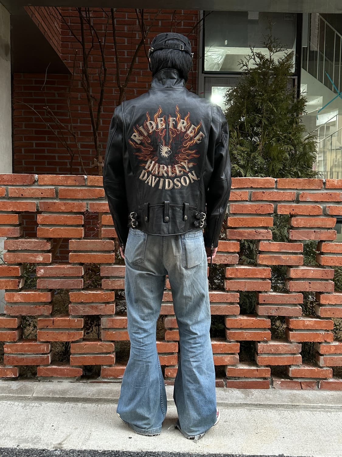 *RARE* 할리데이비슨 플레임 레더 자켓 빈티지 레더 자켓 바이커 상품이미지3