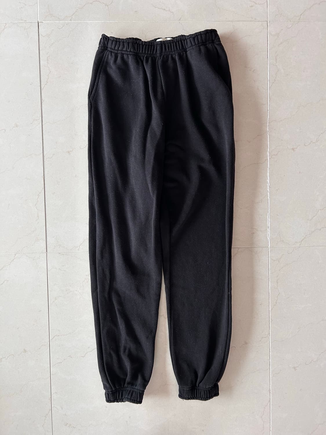 풀앤베어 블랙 코튼 츄리닝 바지 상품이미지2