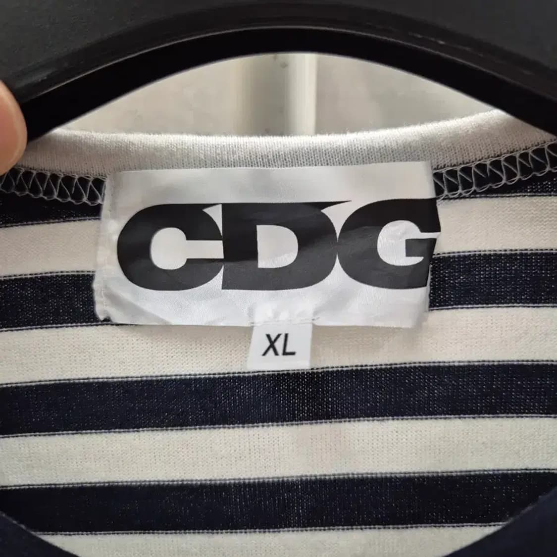 CDG 꼼데가르송 단가라 긴팔 티셔츠 네이비 XL 상품이미지4