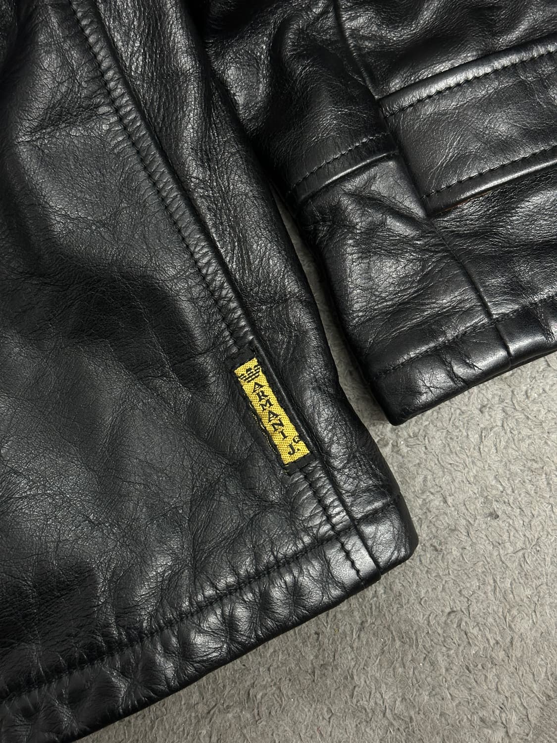 80s Armani Jeans 레더 자켓 50 상품이미지5