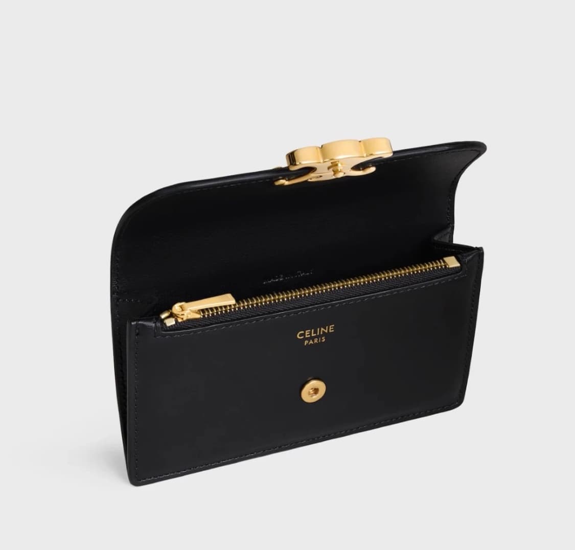 셀린느 롱 트리옹프 플랩 카드지갑 블랙 상품이미지4