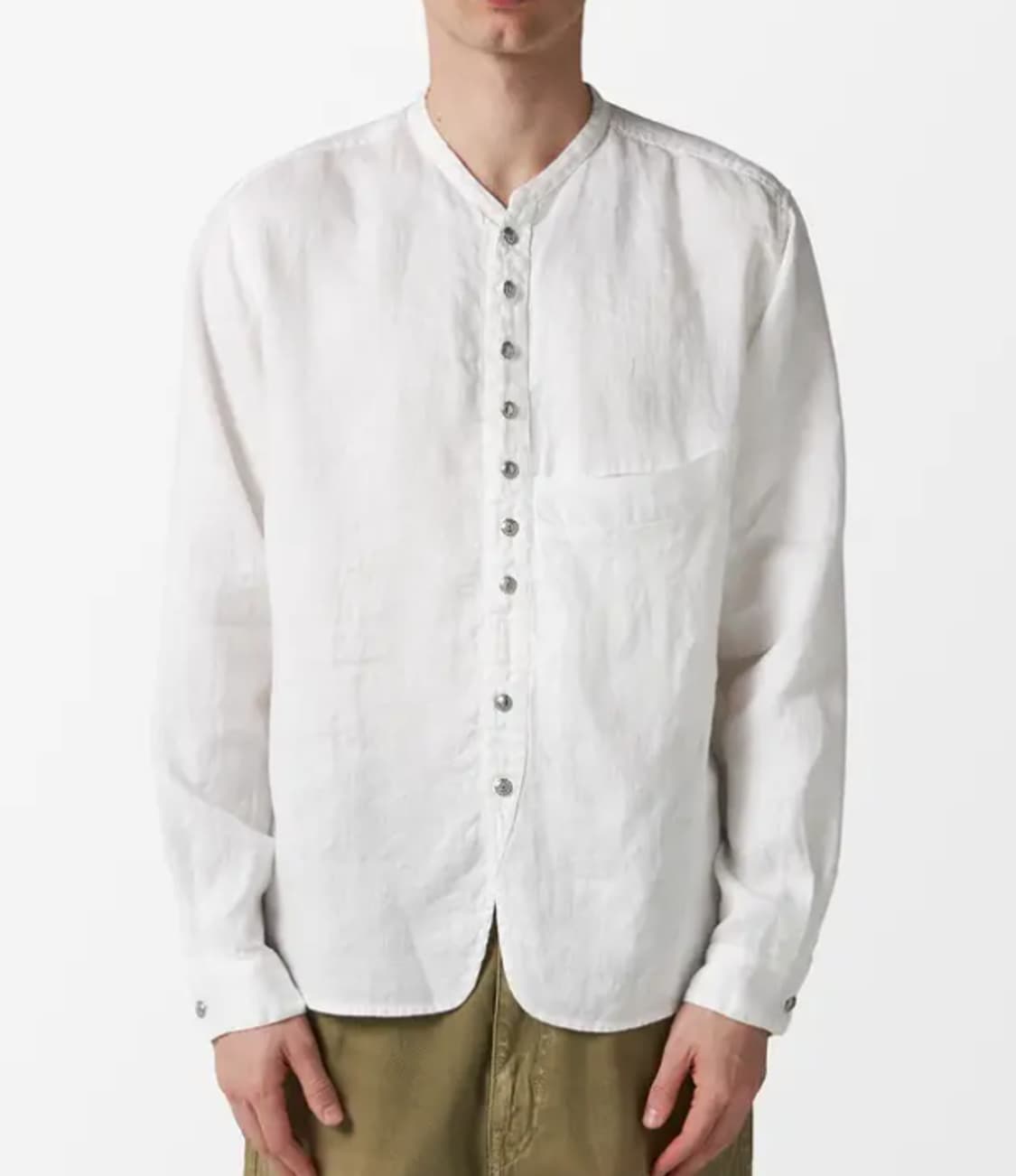 캐피탈 KAPITAL 거즈 린넨 헤링본 스탠드 페니 셔츠 상품이미지2