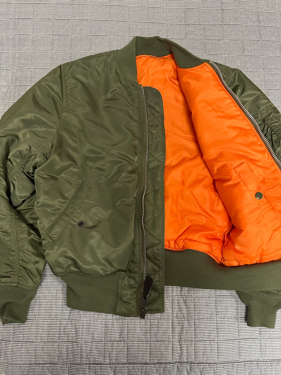 알파인더스트리 ma-1  레귤러핏 카키 M 상품이미지2