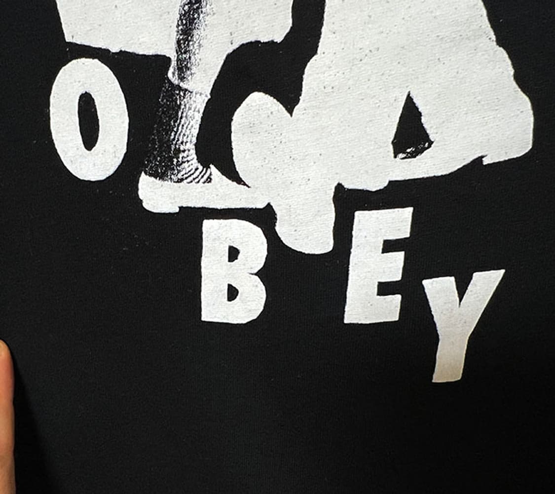 OBEY 오베이 여자 반팔티셔츠 블랙 새상품 크롭 스트릿 L 100 77 상품이미지4