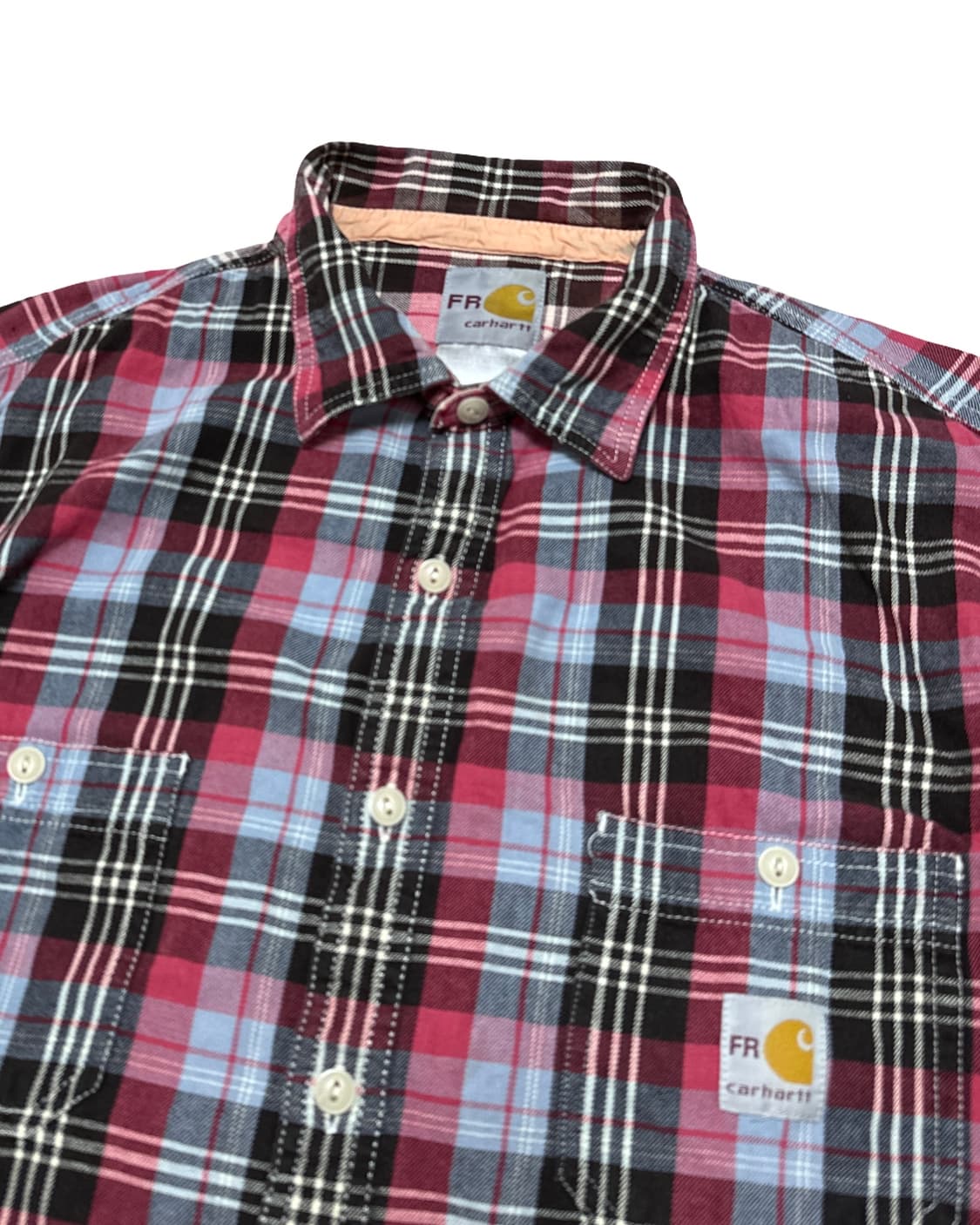 칼하트 엘보우패치 플란넬 체크셔츠 상품이미지3