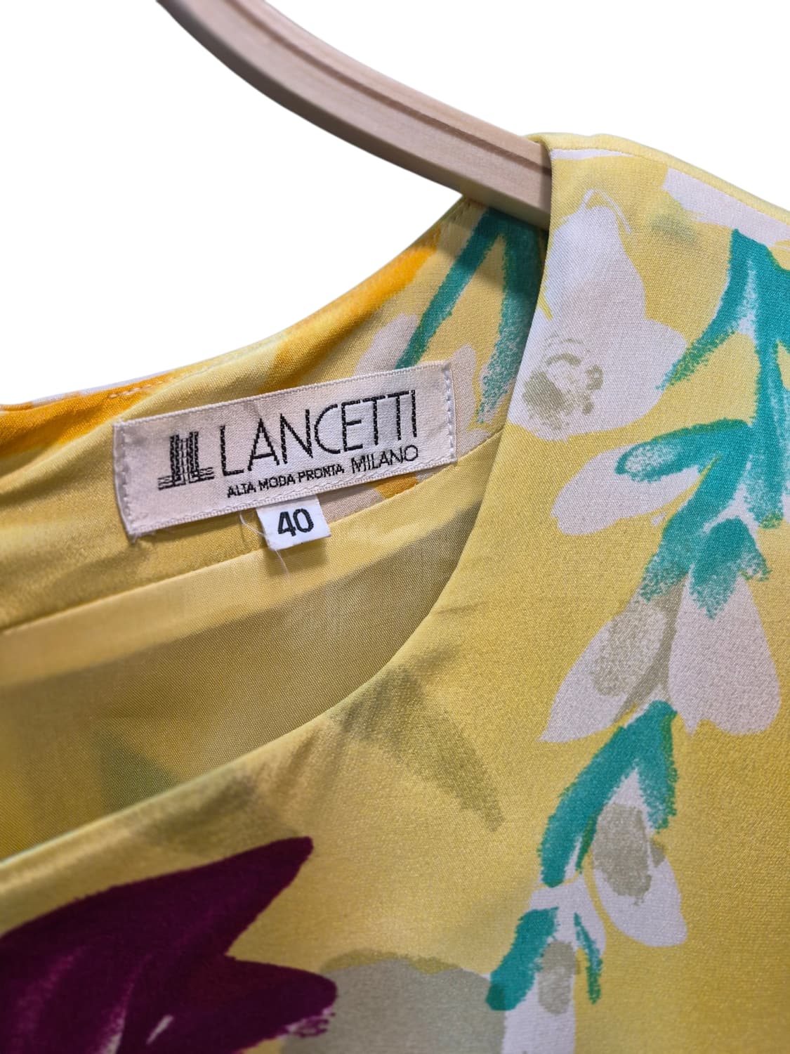 A.Lancetti 옐로우 플라워 롱 원피스 상품이미지4