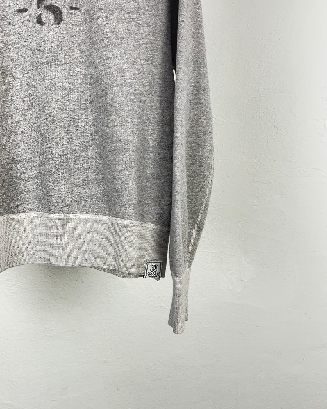 폴로 랄프로렌 멜란지 그레이 스텐실 브러쉬드 스웨트 셔츠 상품이미지5