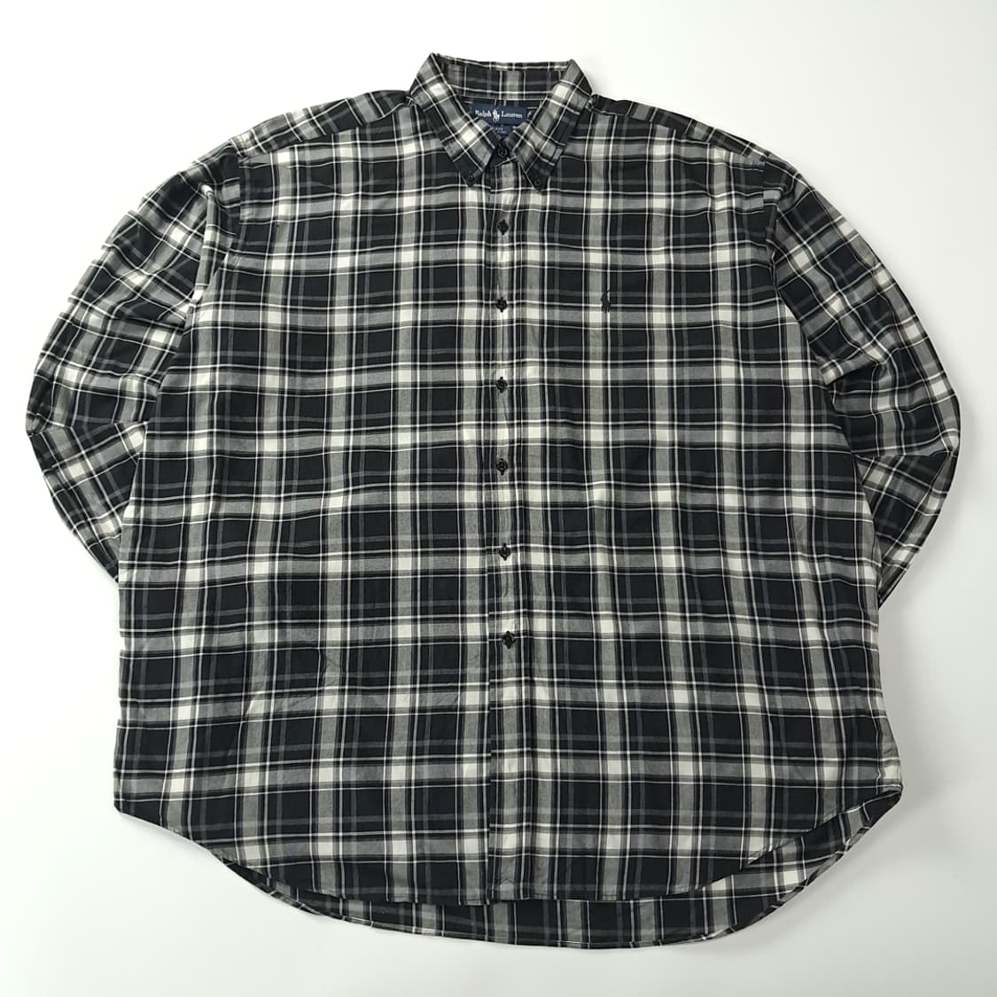 CK579 2XL 폴로 90s 홍콩판 모노 타탄체크 셔츠 남방 상품이미지1