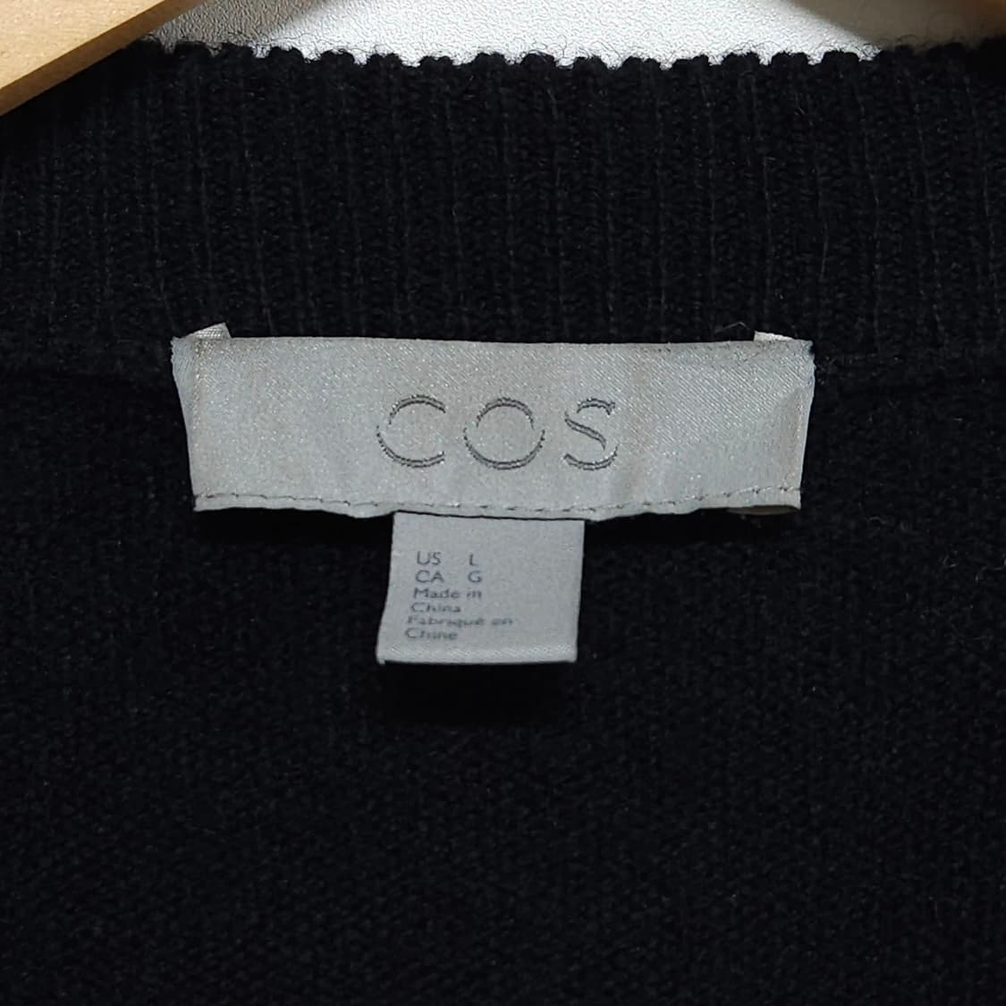 100~105)COS 코스 울 블루종 자켓 블랙 상품이미지5