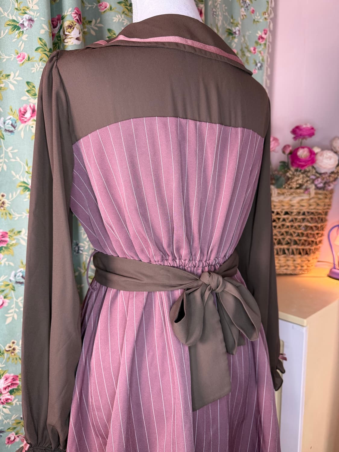 Dress🩷🤎엑시즈팜 카와이 딸기초코라떼 원피스 상품이미지6