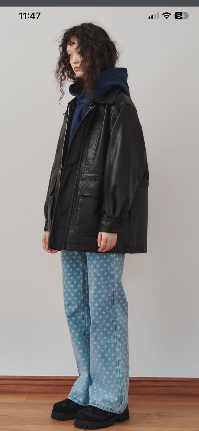 플리즈프로젝트 비건 레더 미들 자켓 상품이미지4