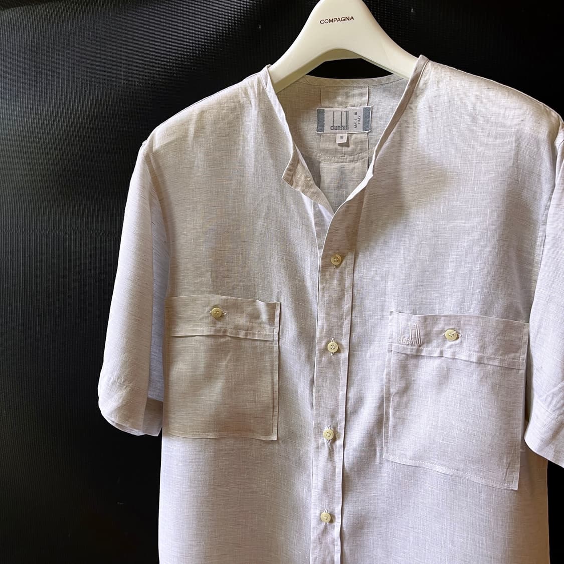 S) 던힐 Made in Italy 린넨 반팔 셔츠  상품이미지2