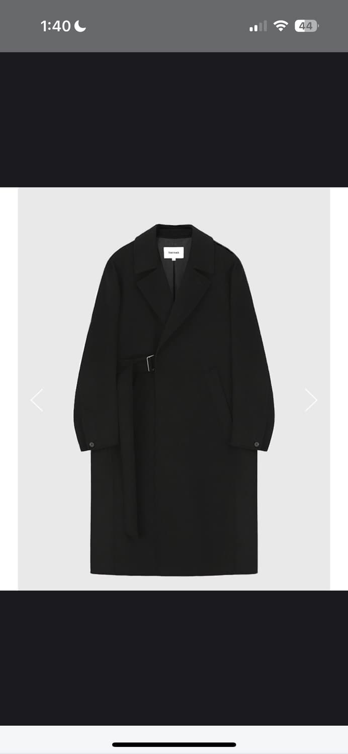 토니웩 캐시미어 벨티드코트 블랙 상품이미지1