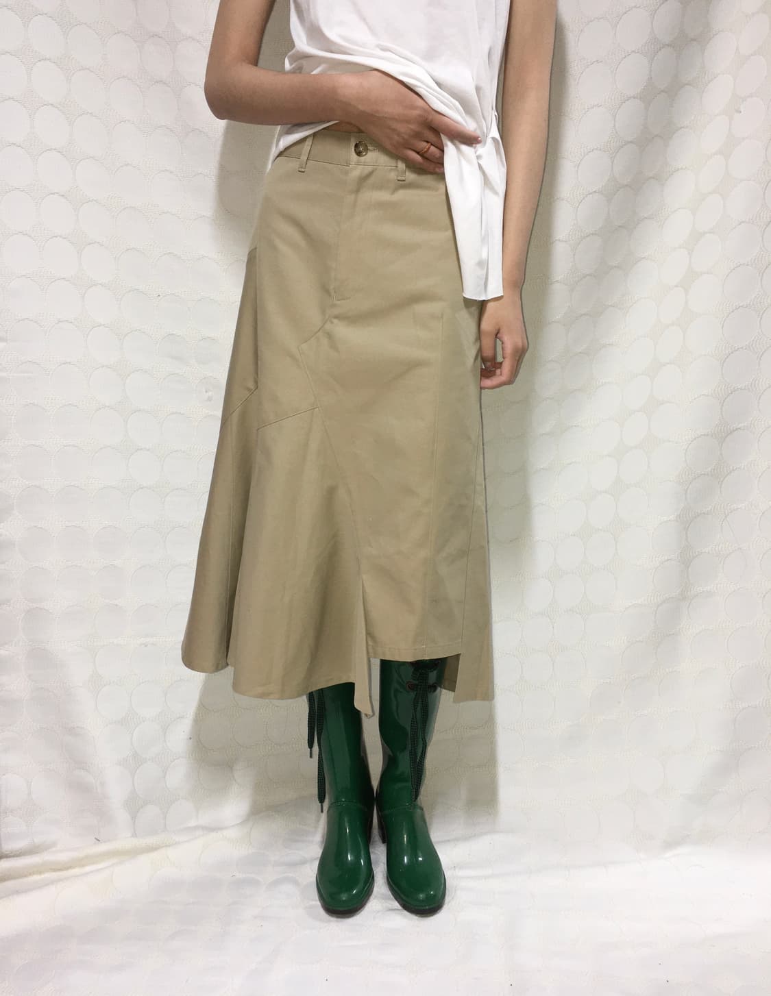 Junya watanable ad2011 면 롱 치마 상품이미지1