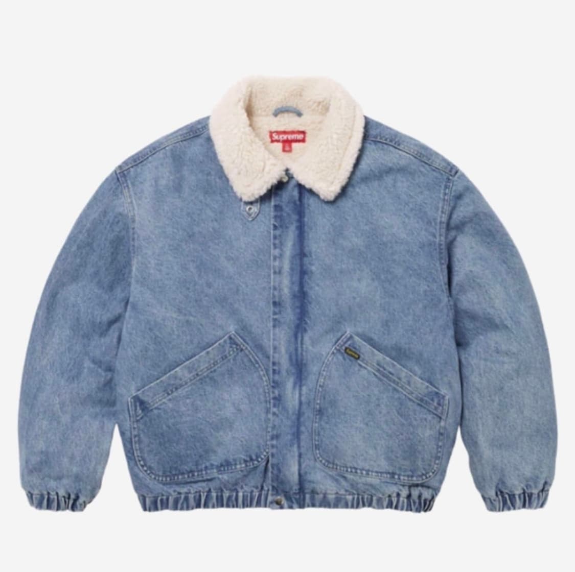(공유 착용)슈프림 포우 셔링 라인드 데님 봄버 자켓 L 정품 상품이미지2