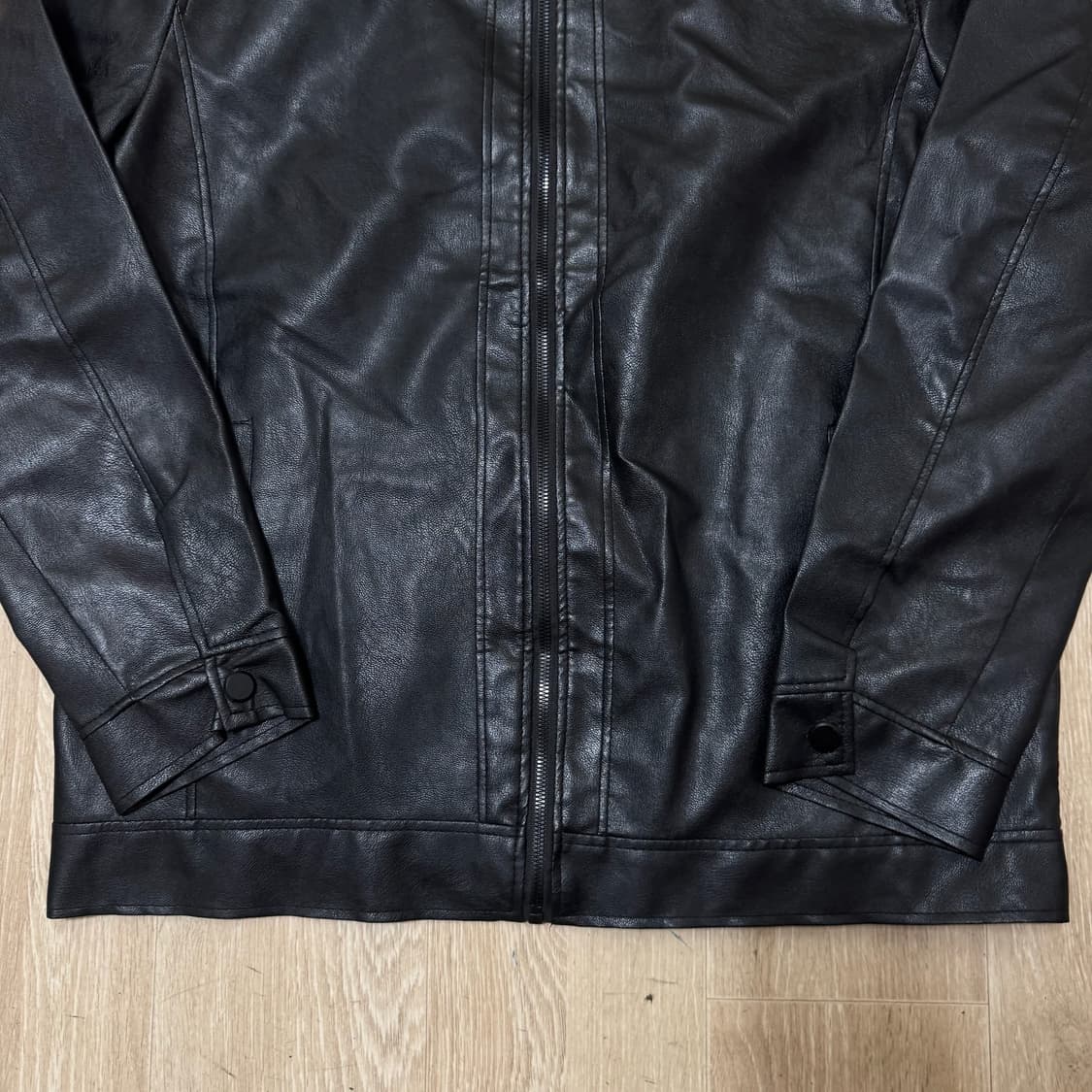 남성 클래식 싱글 라이더 가죽자켓 4XL  상품이미지3