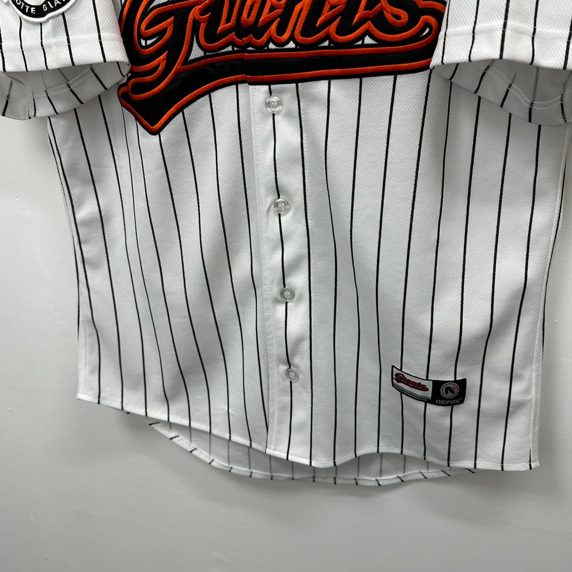 네포스 롯데자이언츠 스트라이프 손아섭 자수마킹 유니폼 100 상품이미지3