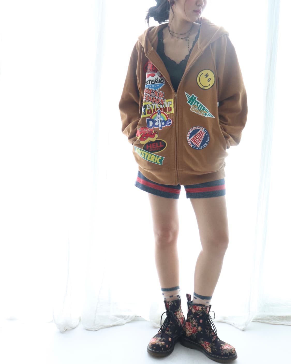 [Hysteric Glamour] Logo Patchwork Hoodie 상품이미지2