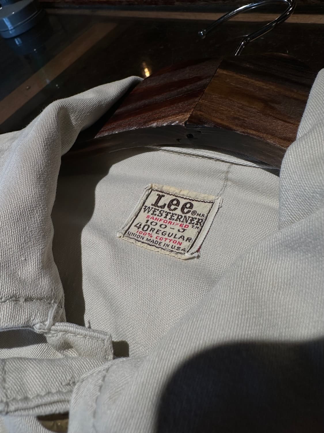 60s USA LEE 100J 빈티지 리 화이트 웨스터너 자 상품이미지7