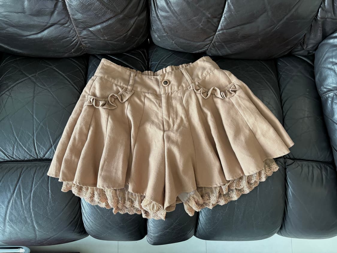 axes femme) lace trim flare shorts 상품이미지1