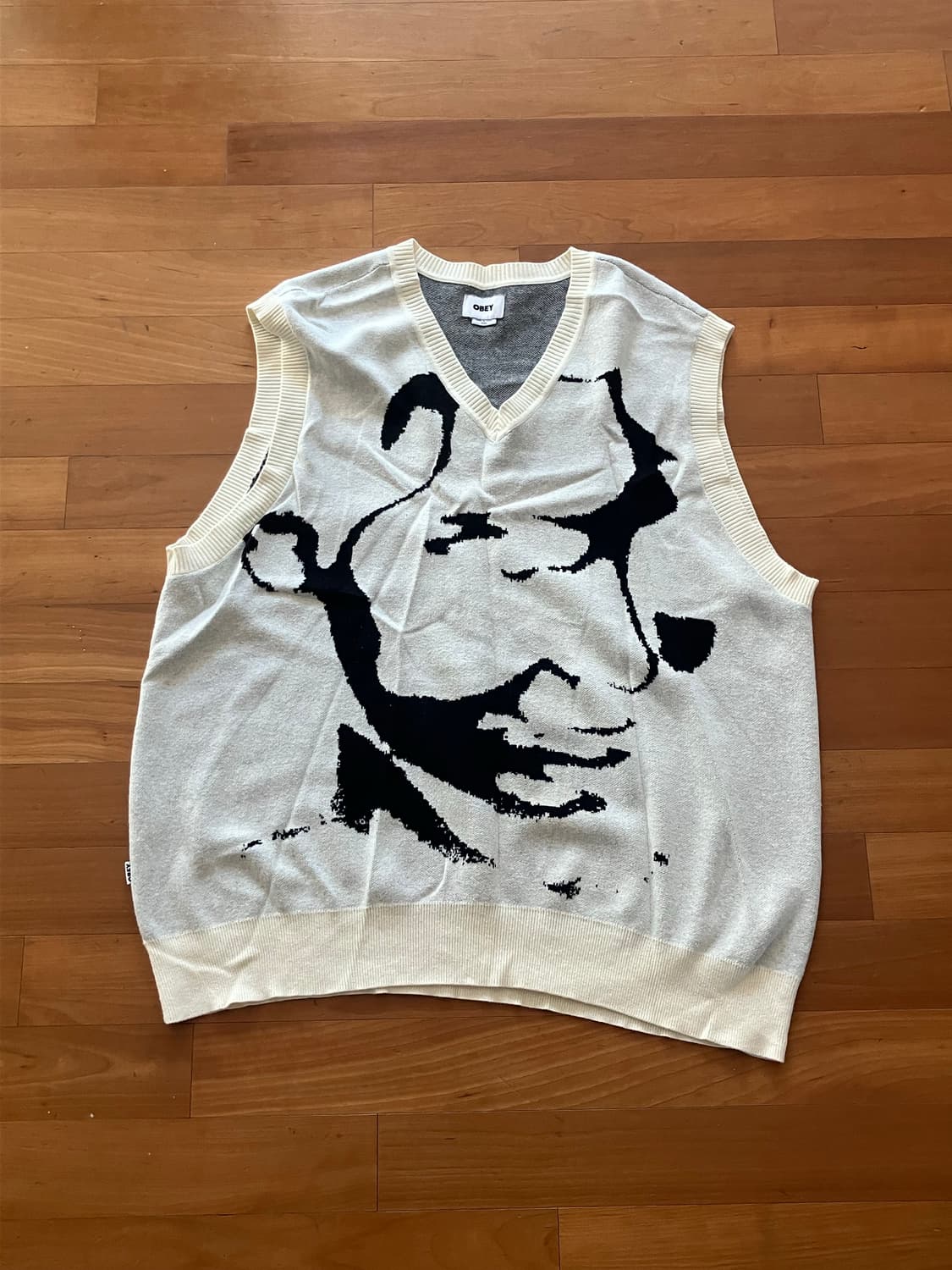 OBEY DEFACED VEST UNBLEACHED MULTI XXL 상품이미지1