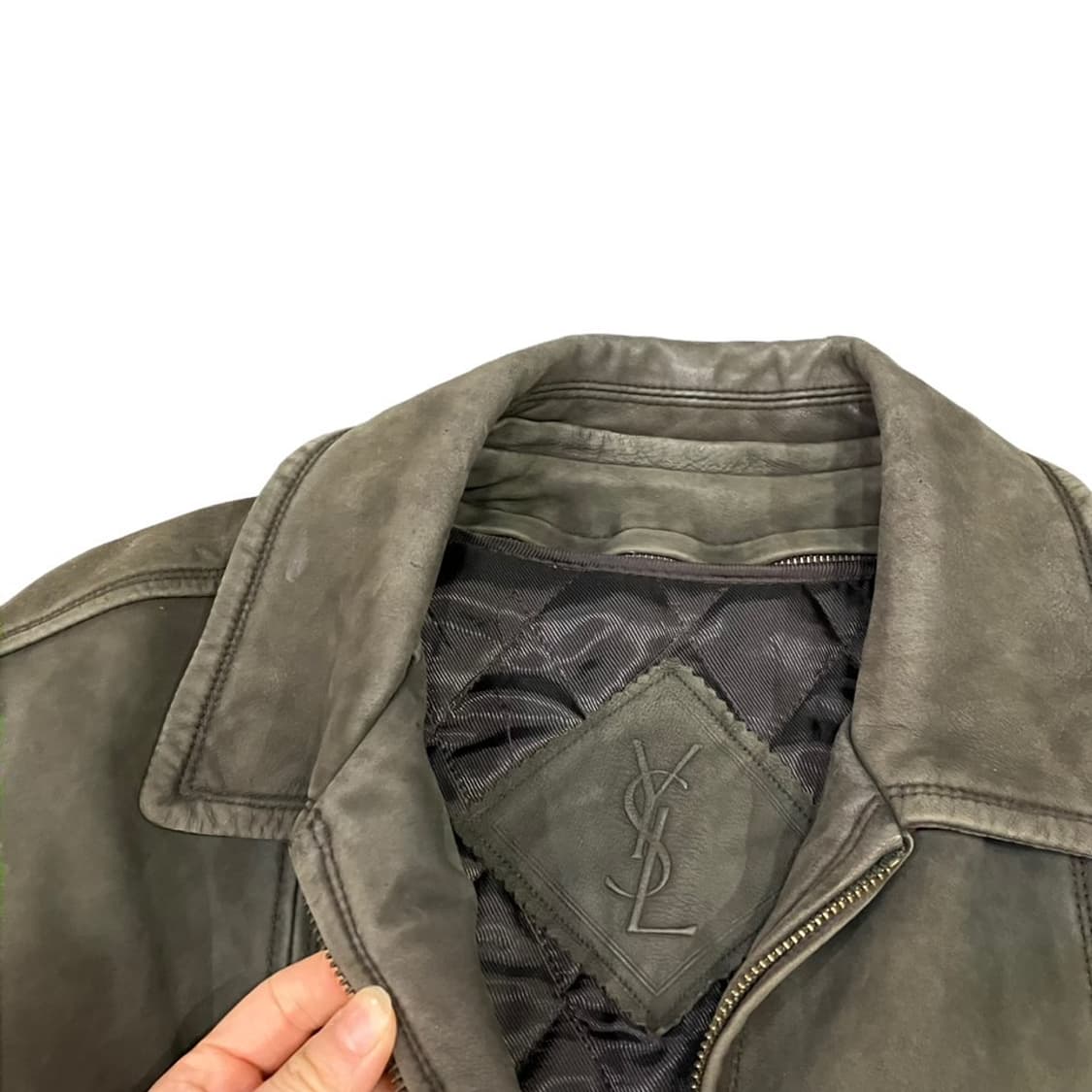 입생로랑 아카이브 리얼 레더 스웨이드 가죽자켓 상품이미지8