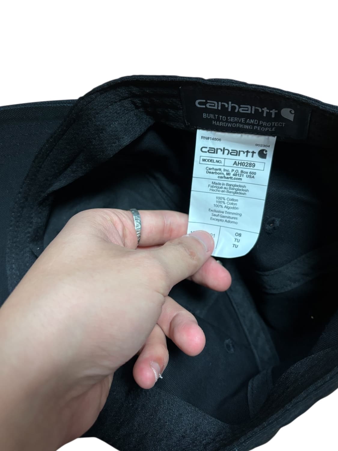 칼하트 블랙 볼캡 상품이미지8