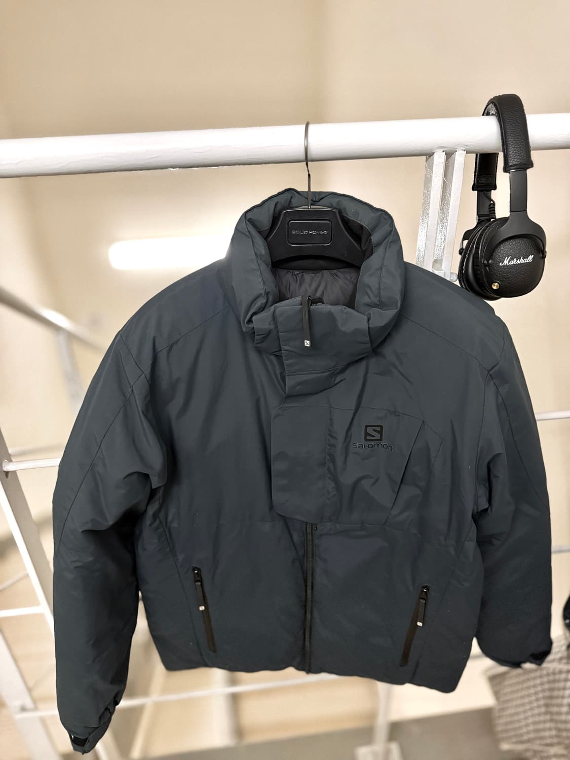 살로몬 [백화점.정품] 플랩 패딩 구스다운 거위 L(100ㅡ103) 그레 상품이미지1