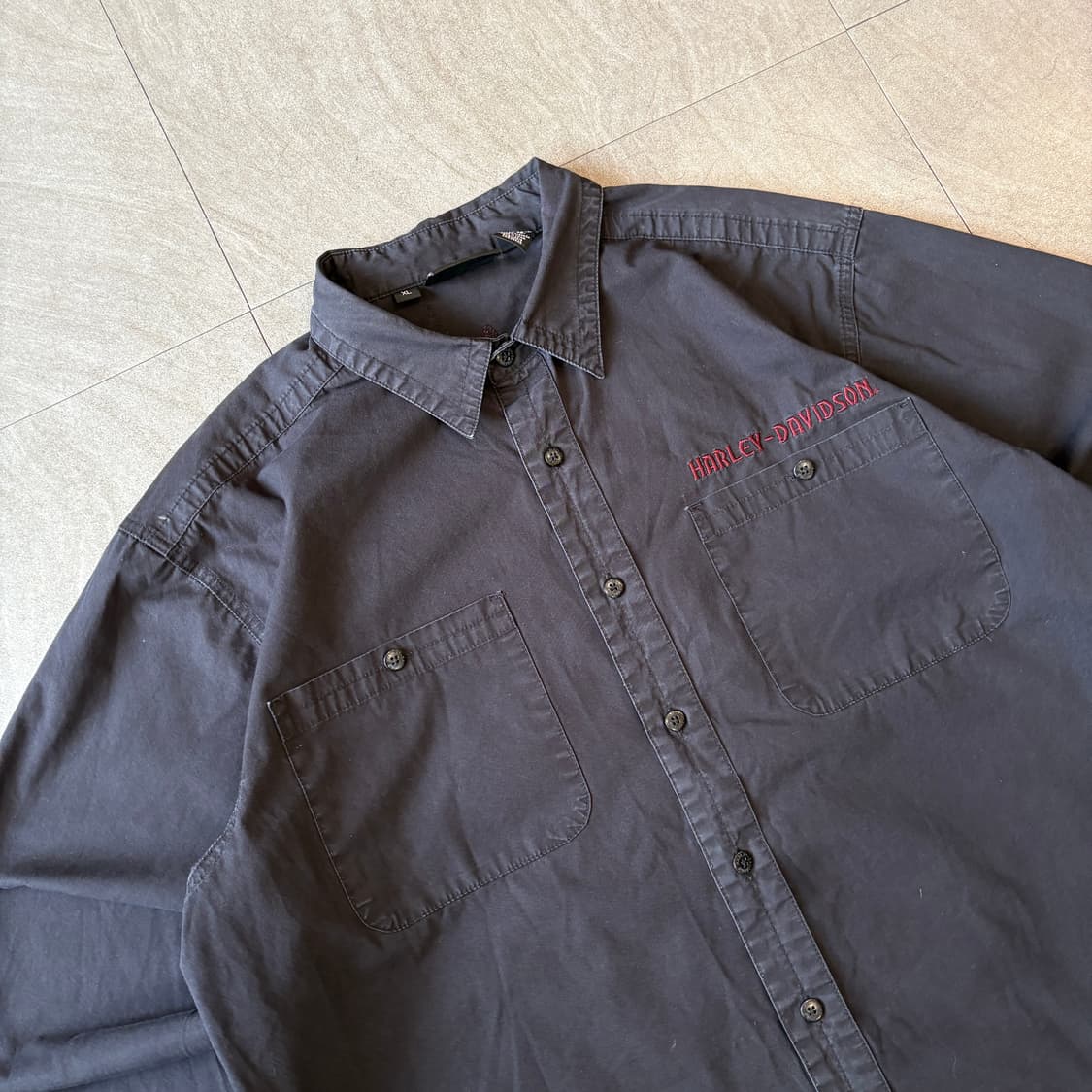 할리데이비슨 정푼 블랙 셔츠 상품이미지3