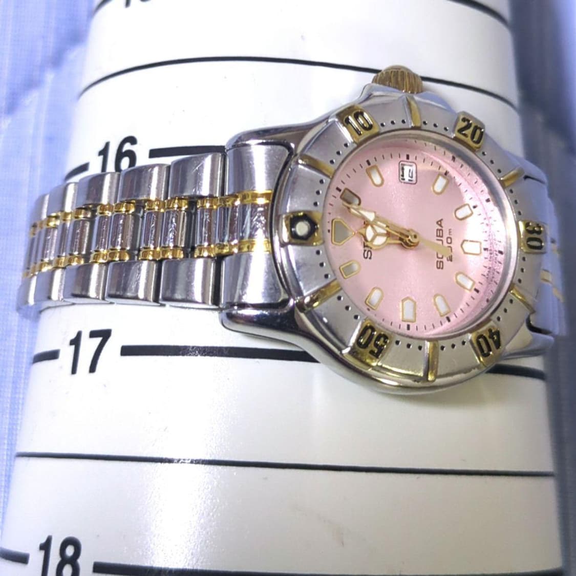 90s scuba pink dial ladies mini diver 상품이미지2