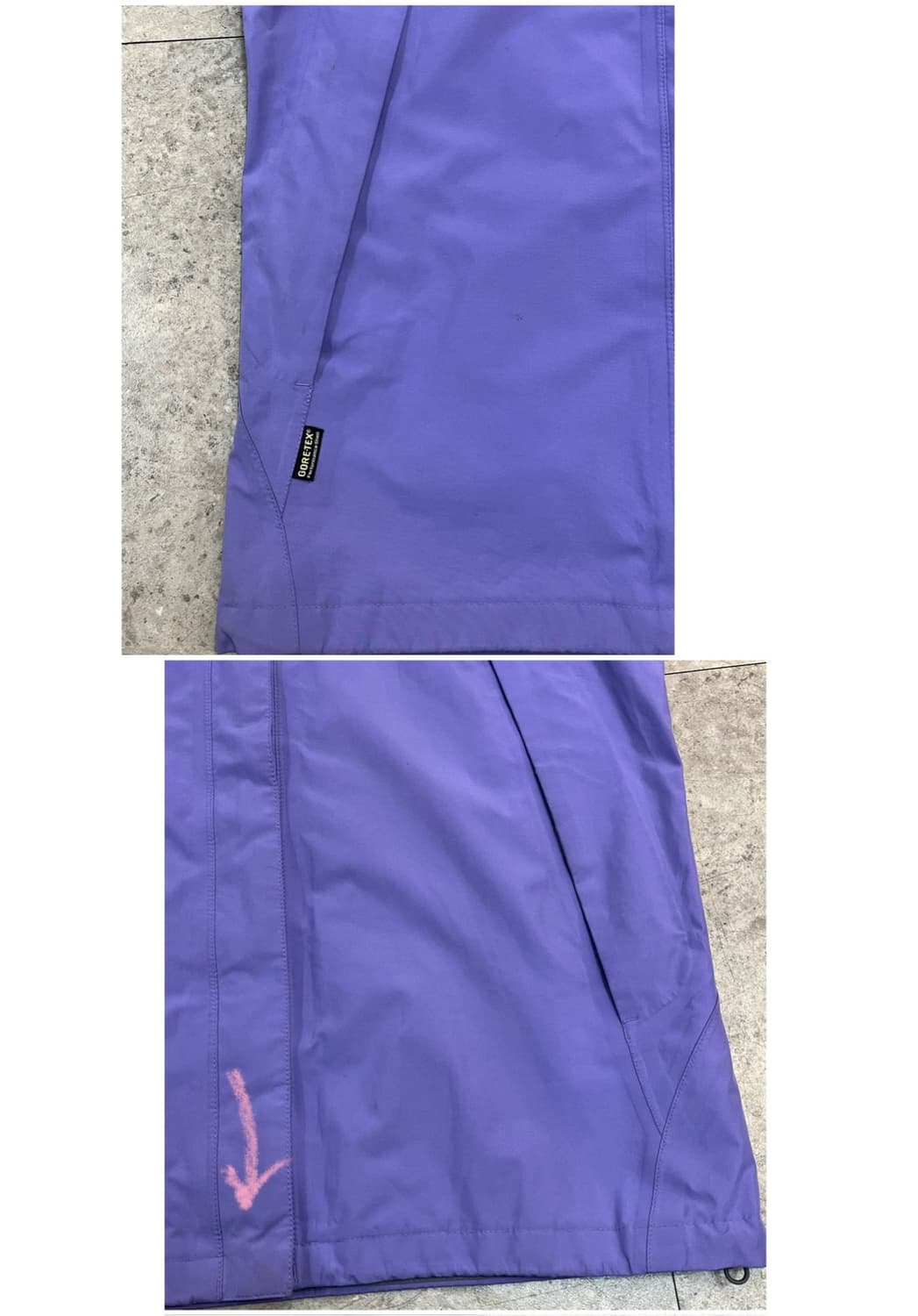 노스페이스 후드 고어텍스 바람막이 라이트퍼플 90 #csz2870 상품이미지7