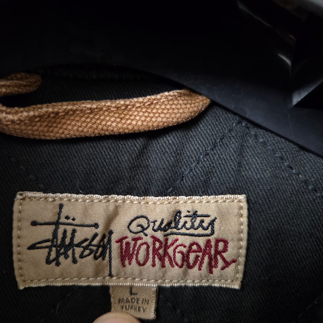 스투시 워시드 캔버스 샵 자켓 브론즈 L 상품이미지3