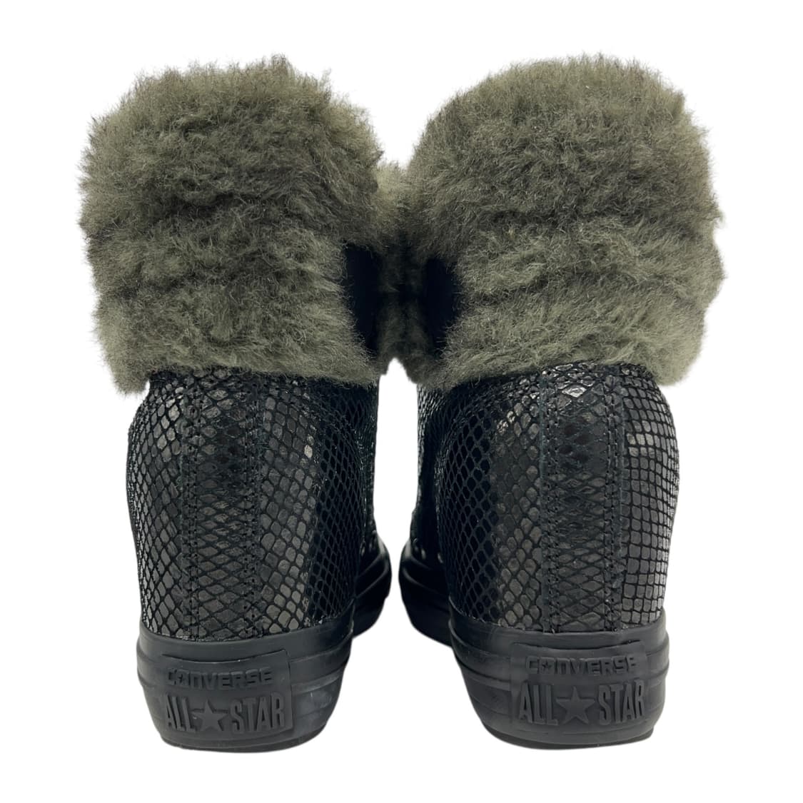 235 W 컨버스 척테일러 올스타 하이 플랫폼 +하이 블랙 스네이크스킨 상품이미지6