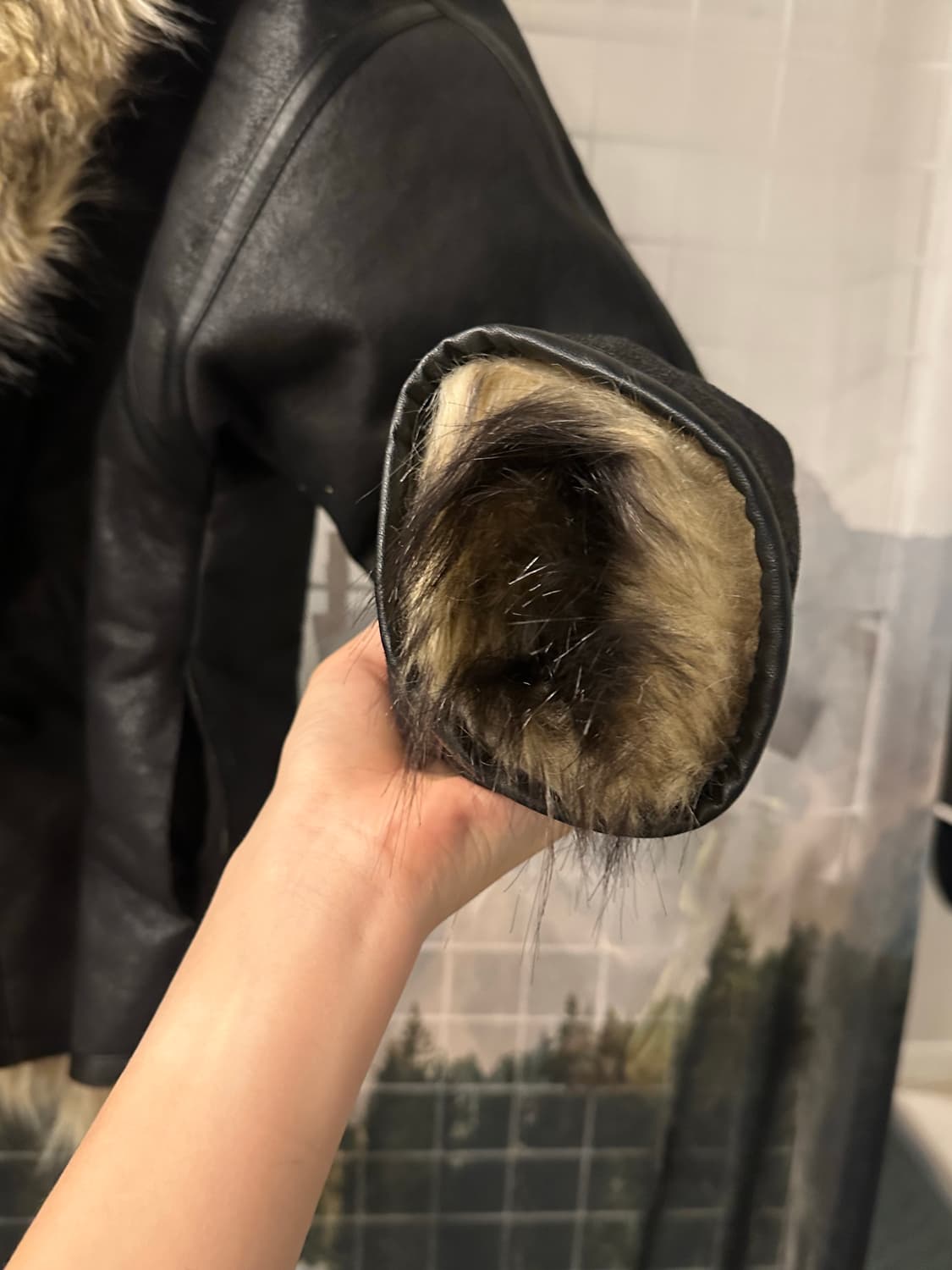 오픈와이와이 open yy 레더 퍼 자켓 새상품 상품이미지5