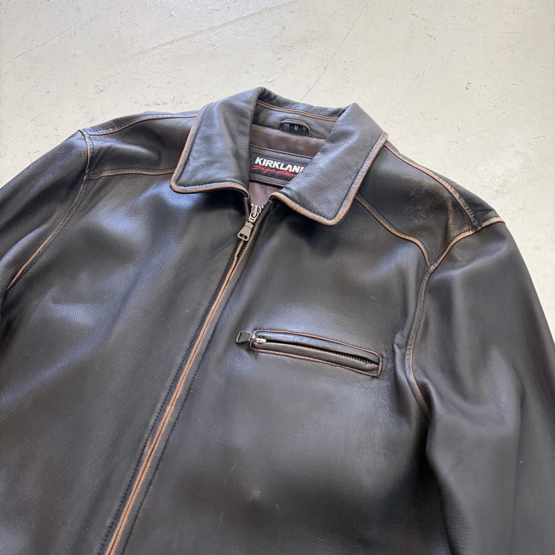 Kirkland 빈티지 양가죽 싱글 가죽자켓 M 상품이미지4