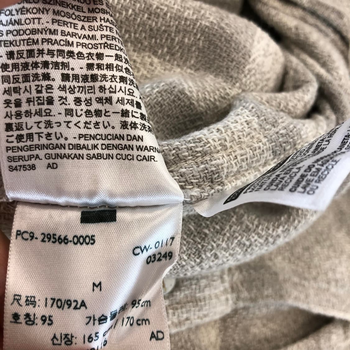 리바이스 LINE8 그레이 체크셔츠 M 상품이미지7