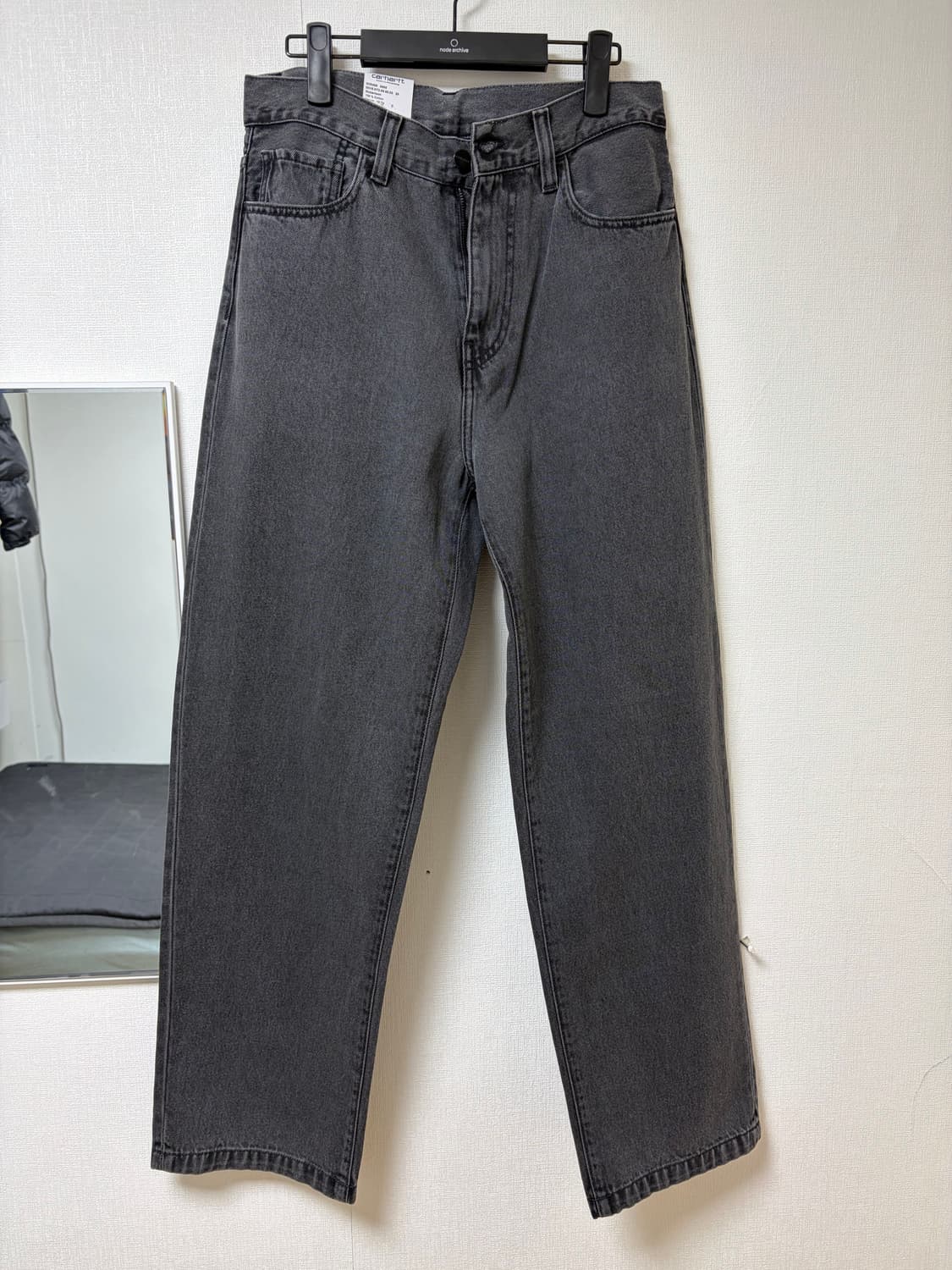 (새상품/29) 칼하트 랜든팬츠 블랙 헤비스톤워시 상품이미지1