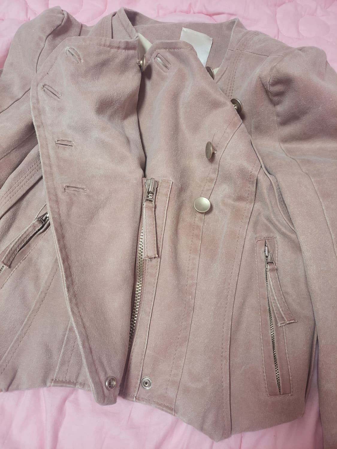 급처상태양호!오즈세컨 어깨살짝셔링 핑크공주자켓 점퍼 레니본st리즈리사st 상품이미지4