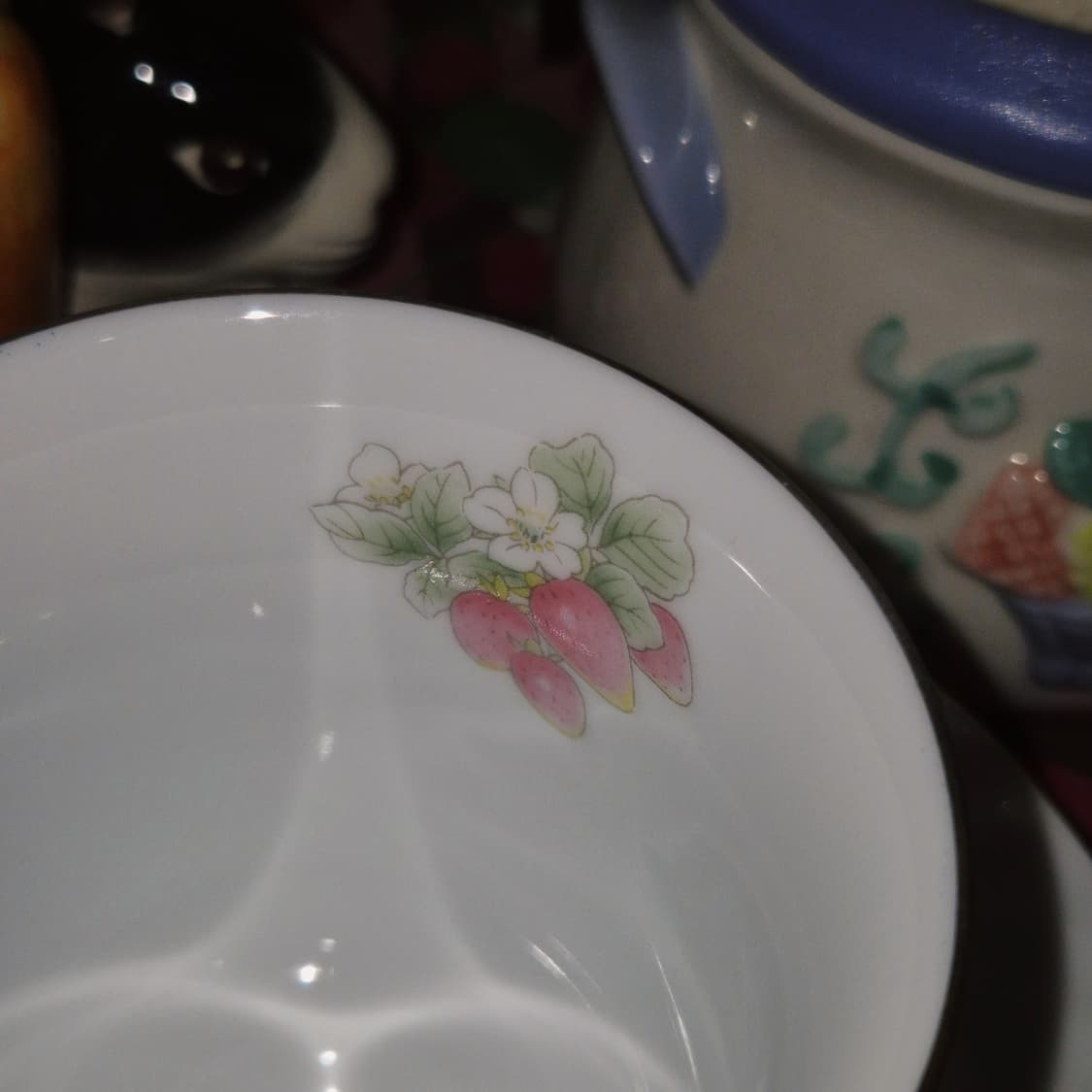 80s 호야 딸기 스윌 본차이나 찻잔 1세트 상품이미지10