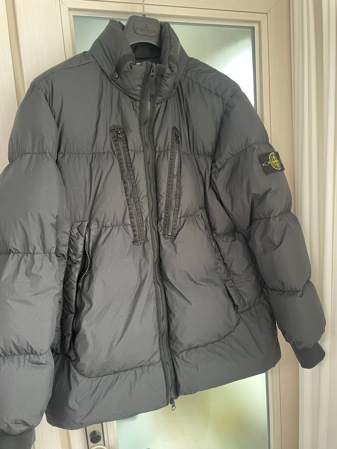 스톤아일랜드 21FW 가먼트다이드 크링클랩스 패딩 블랙 XXL 상품이미지1