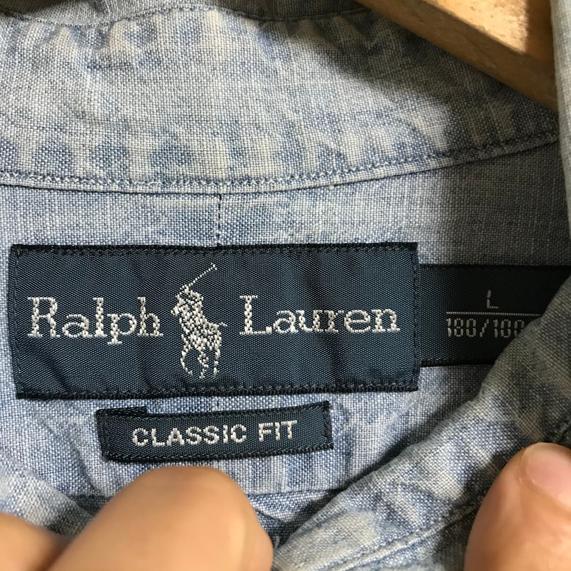 폴로 연청 빨간포니 데님셔츠 상품이미지3