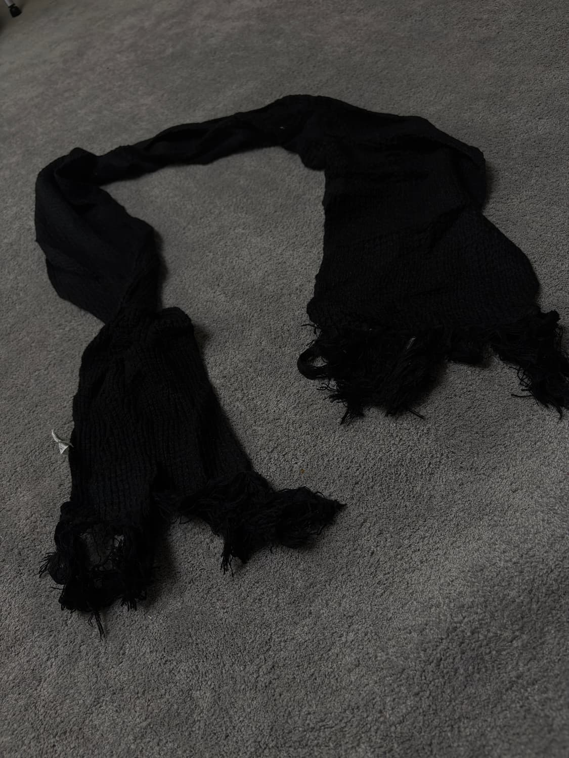 Vintage v-kei punk mood black scarf 상품이미지2