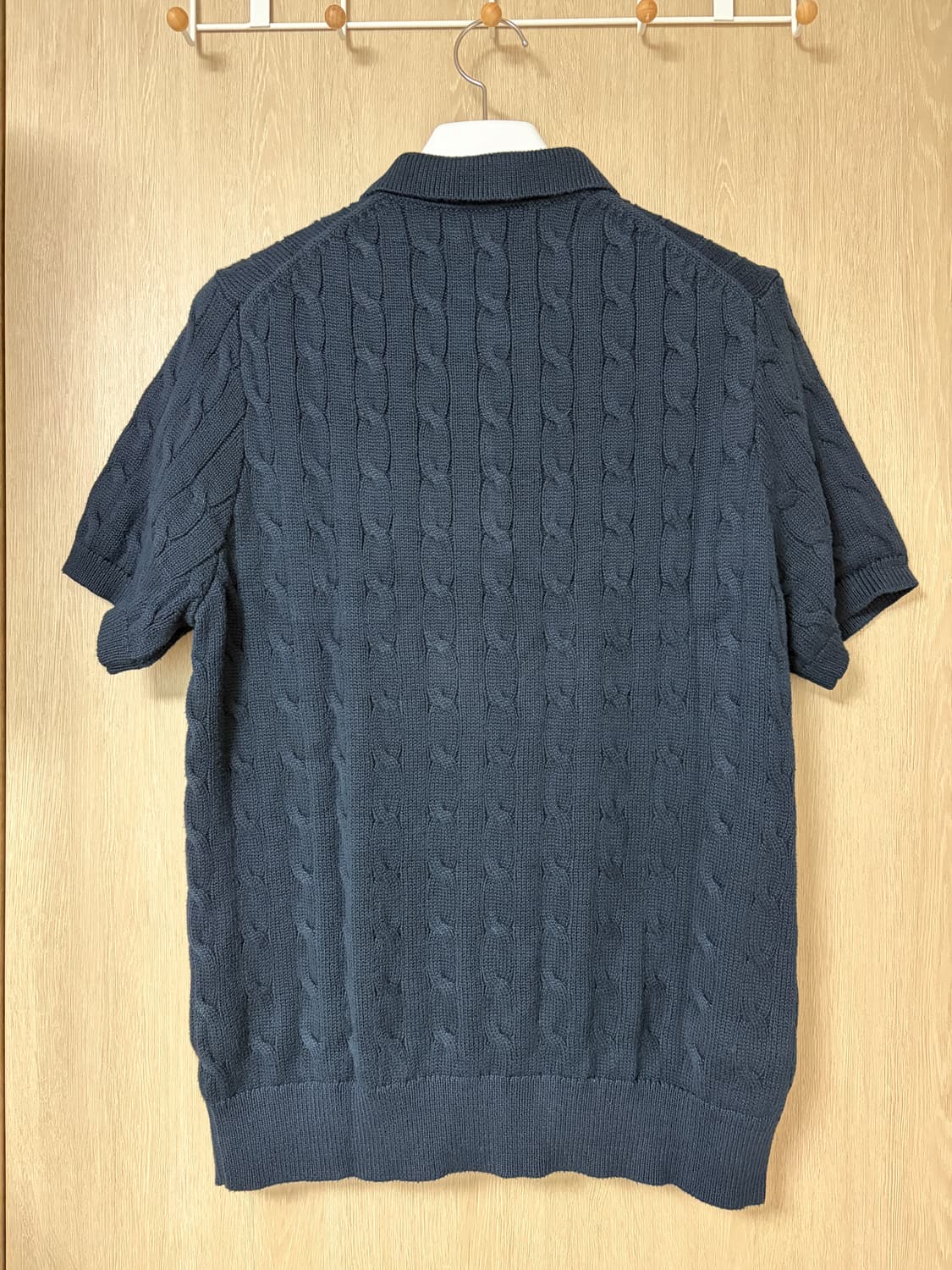 폴로/ 케이블 니트 반팔 네이비/ XL 상품이미지2
