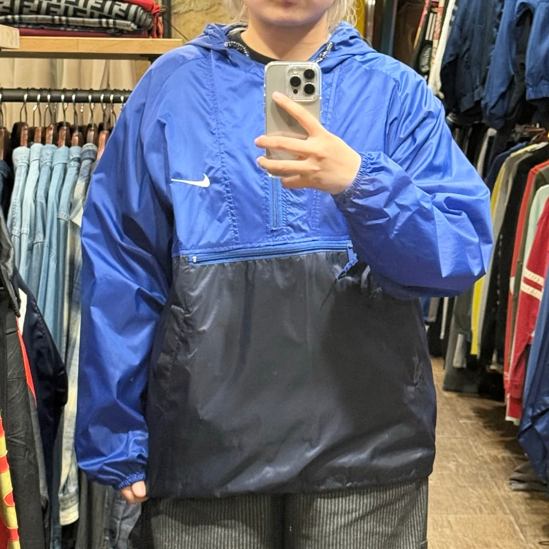 [HI] 나이키 바람막이 블루블랙 상품이미지1