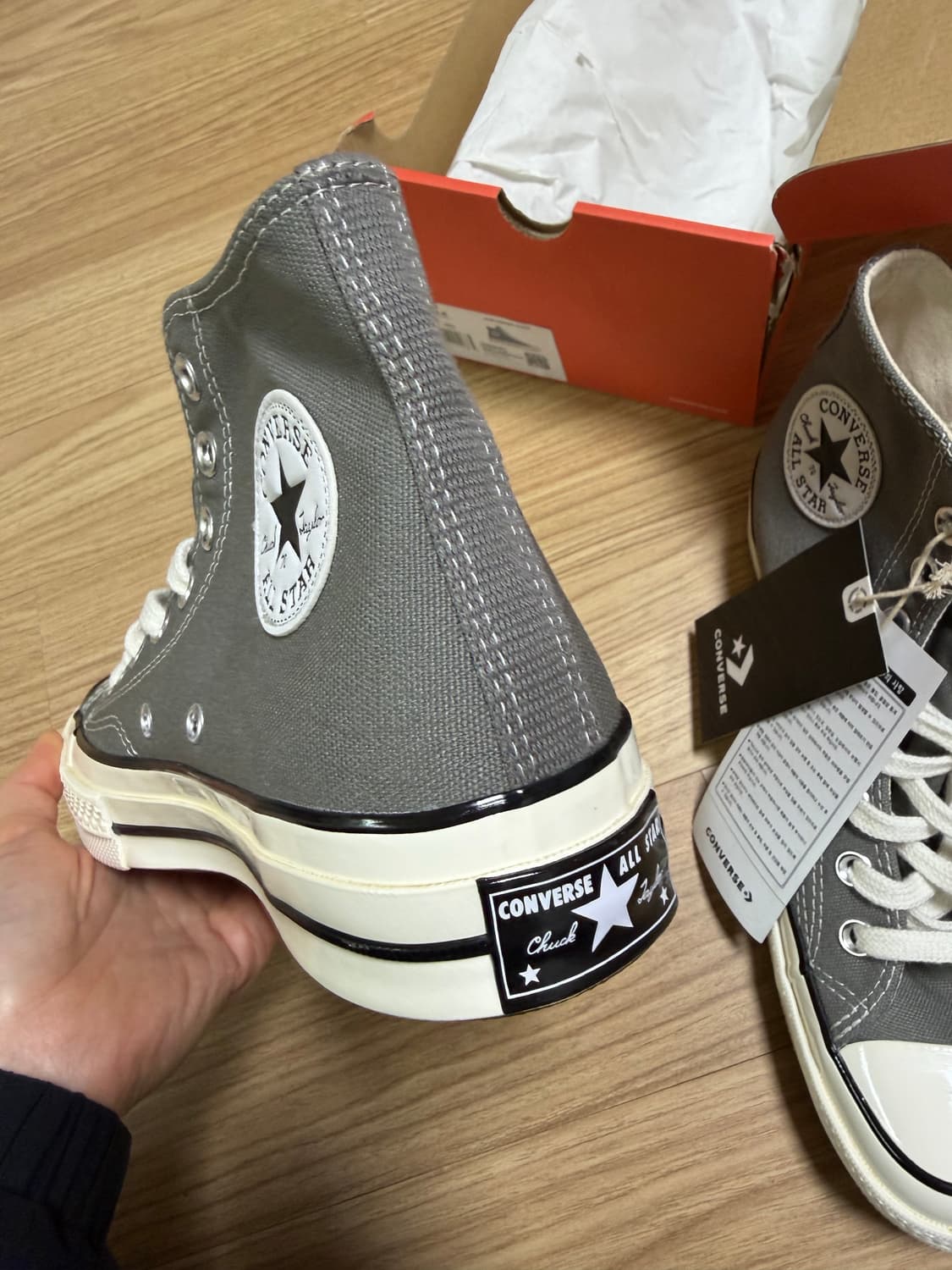 컨버스 척테일러 하이 GREY 250 (새상품) 상품이미지3