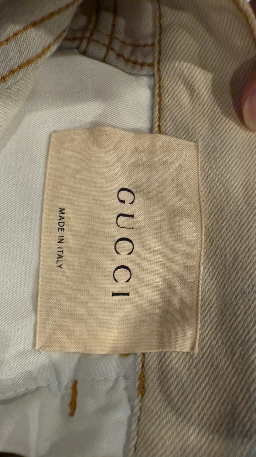 GUCCI 크롭 워시드 페인트 데님 팬츠  상품이미지7