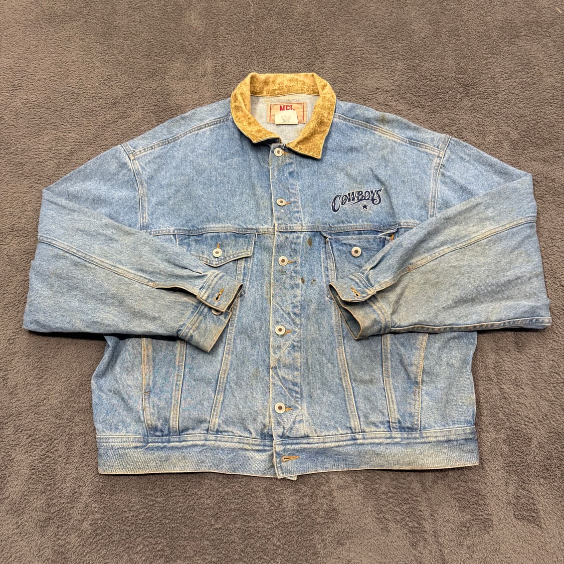 [ 정품/XL ] NFL 90s 빈티지 댈러스 카우보이 데님 청자켓 상품이미지2